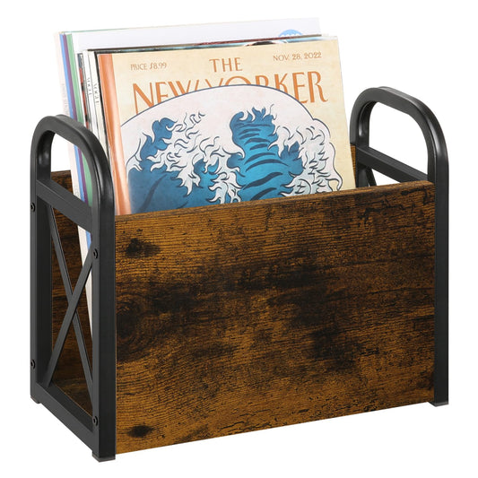 YINMIT Magazine Holder, Magazine Rack Floor, Magazine Storage Basket, Folder Organizer Bin for Books, Newspapers, Tablets