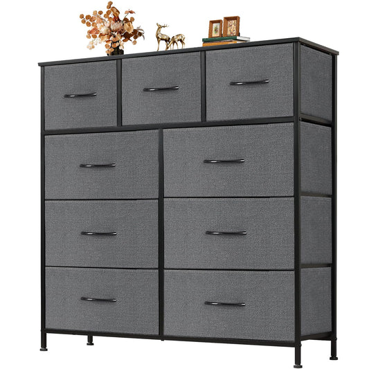 Atilioo Dresser for Bedroom with 9 Drawers, Anti-Tip Fabric Storage Tower