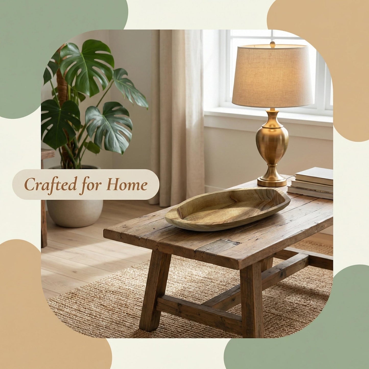Handcrafted Boat-Shaped Solid Wood Serving Tray (11.6 x 4.5 x 2.2 inches) – Decorative Wooden Appetizer Platter for Home Parties, Game Nights, Snacks, and Desserts – Natural Wooden Boat