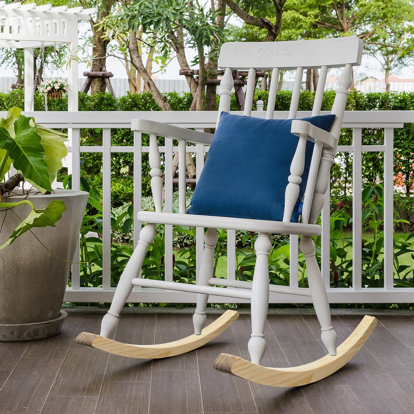 Wonderjune 1 Pair Bent Oak Rocker Runners Wooden Rocking Chair Legs Wood Curved Legs Feet Bar Chair Seat Bench Rocking(1-3/4" Wide)