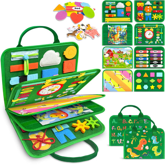 Gojmzo Busy Board Montessori Toys for Toddler Year Old Boy Girl Birthday Gifts, Busy Book Sensory Toys for Toddlers, Learning Educational Toddler Travel Activities