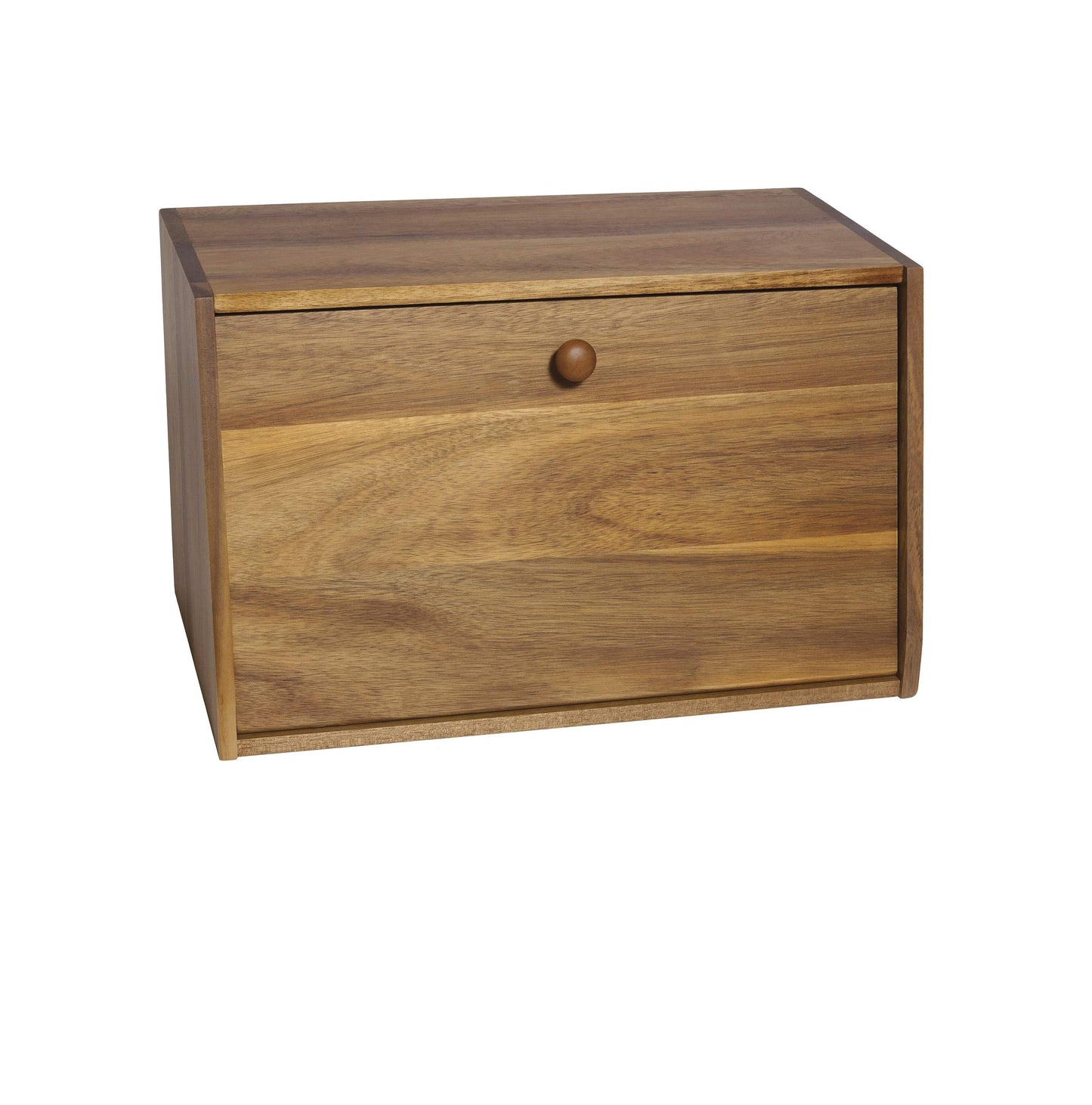 Lipper International 1147 Acacia w Solid Door Bread Box, Multi Color