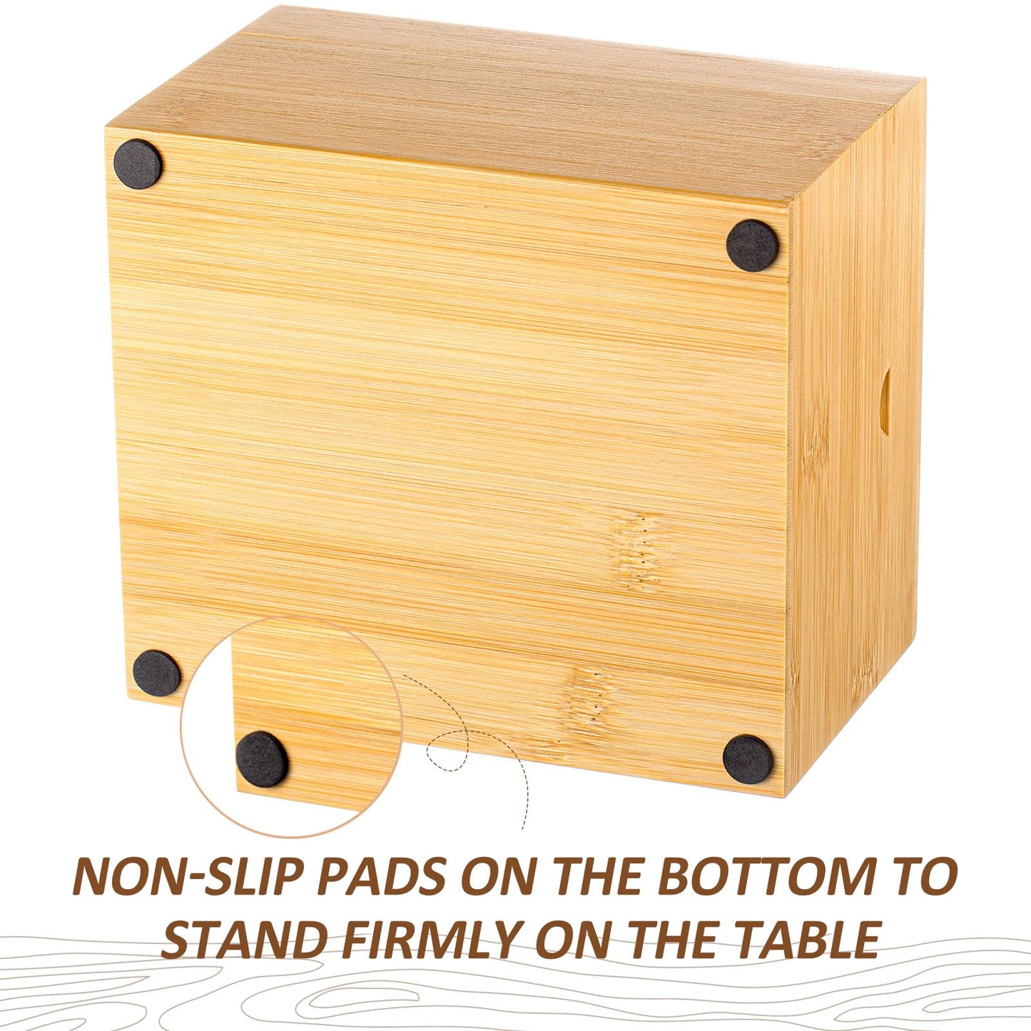 Henoyso 3 x 5 Inch Index Card Holder Set, Bamboo Organizer Box with 300 Note Cards, 30 Dividers & 2 Sticker Sheets, Holds 1200 Cards for Office Business Home Kitchen, Natural Wood