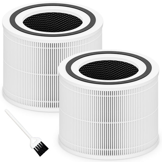 Core 300 Replacement Filter for LEVOIT Core 300 Core 300S Core 300-P Core 300S-P Air Purifier for Home Bedroom, 3-in-1 High Efficiency and Activated Carbon Filter, Part # Core 300-RF, 2 Pack, White
