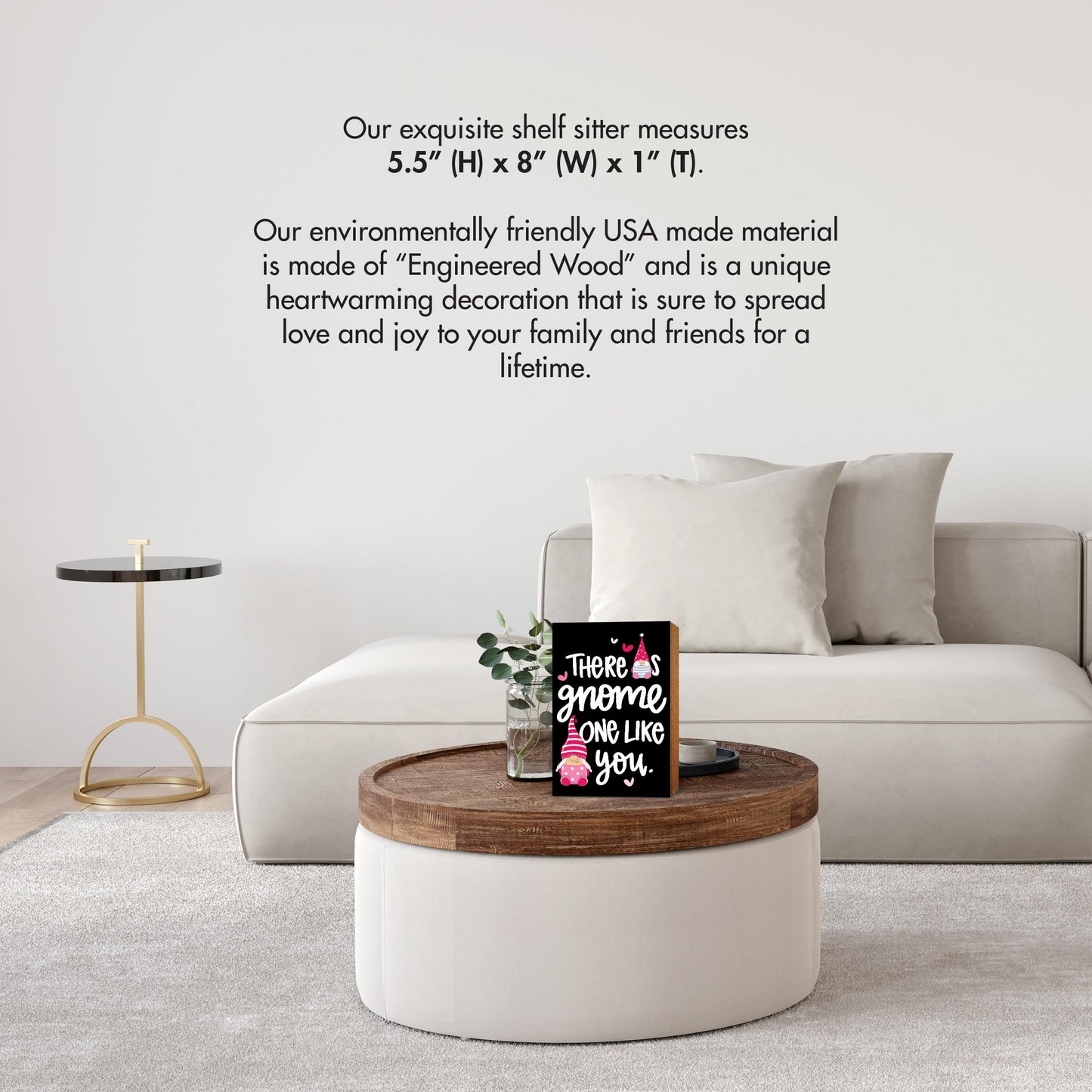 LifeSong Milestones Valentine’s Day Wooden Small Table Décor and Shelf Sitter| Modern Home Décorations| Cute Unique Remembrance for Boyfriend Girlfriends, Couple Parents 5.5x8