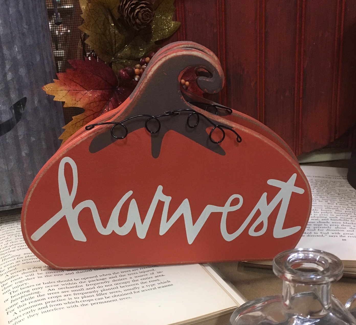 Primitives by Kathy Chunky Shelf Sitter, 8.5 x 6.25-Inch, Harvest Pumpkin