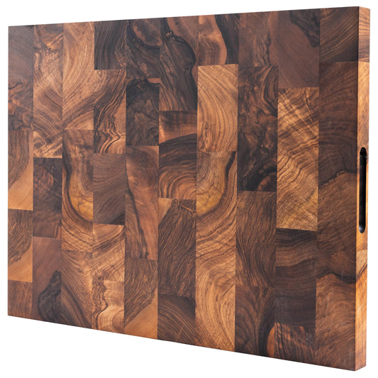 Walnut Butcher Block Cutting Board – Non Toxic, Solid Wood Cutting Board with Juice Groove - Wooden Charcuterie Boards for Serving Food - Wooden Chopping Board Set – Premium Dark Hardwood