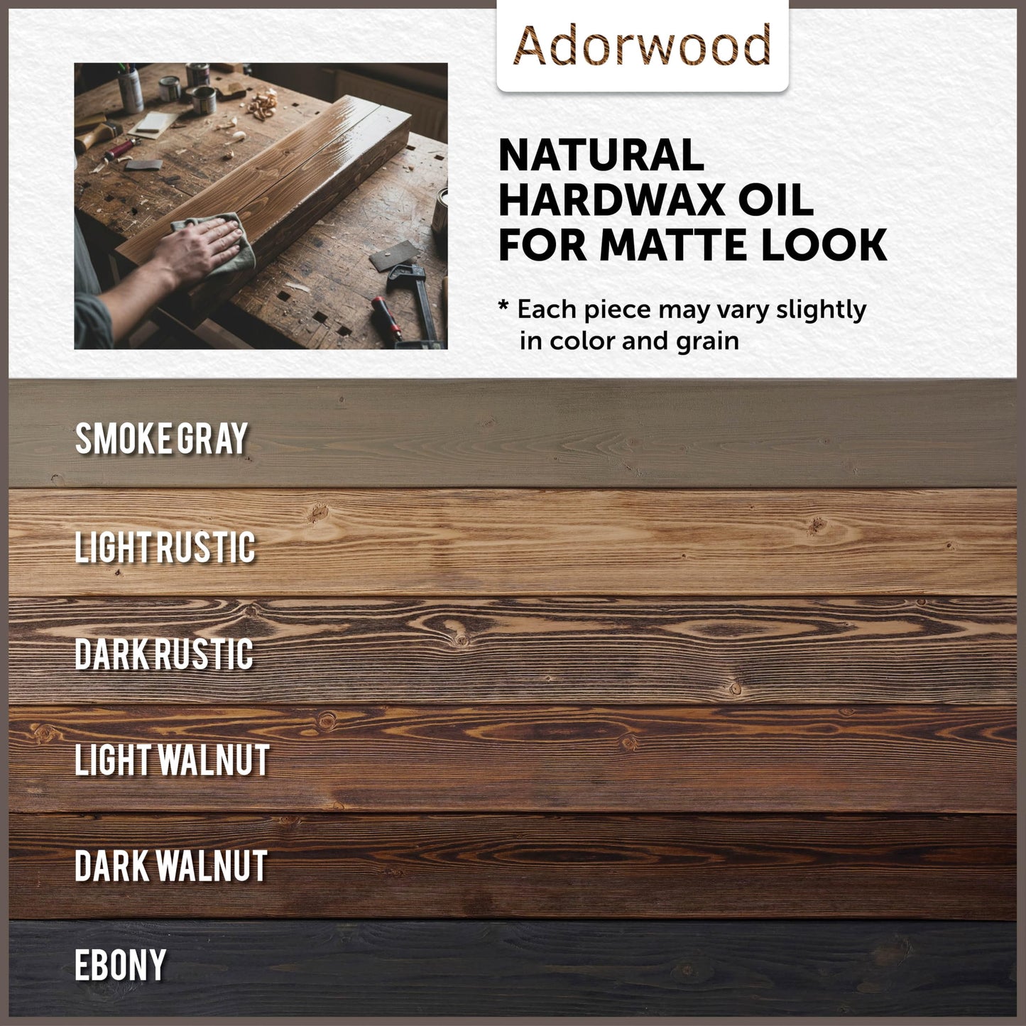 Adorwood Handmade Fireplace Mantel Shelf 48", Extra Wide Rustic Wood Mantles for Over Fireplace, Wall Mounted Floating Mantel Shelves for Living Room Decor (Light Walnut, 48Lx6Hx8D)