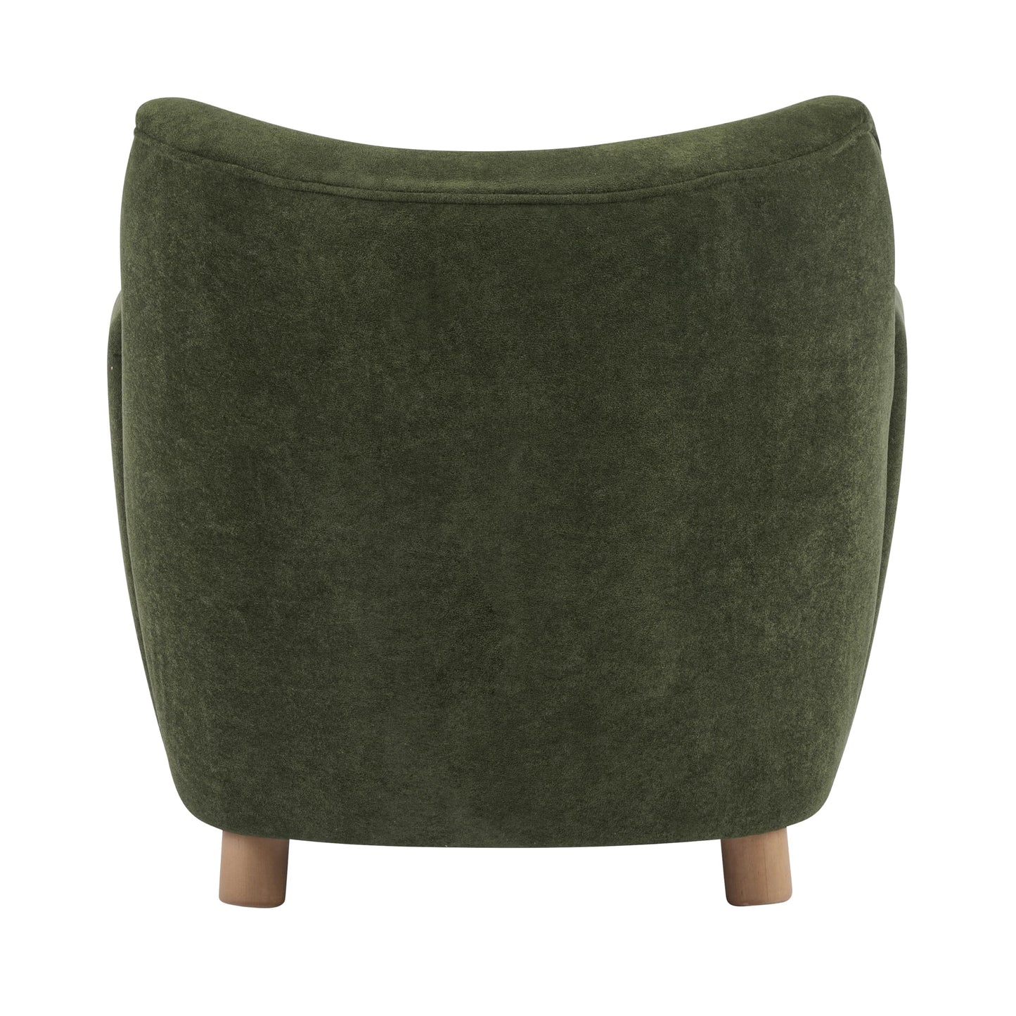 Christopher Knight Home Beba Low Profile Wingback Accent Chair Set of 2, Velvet Club Chair, Bedroom Comfy Reading Chair, Wooden Living Room Single Lounge Sofa, Olive Green
