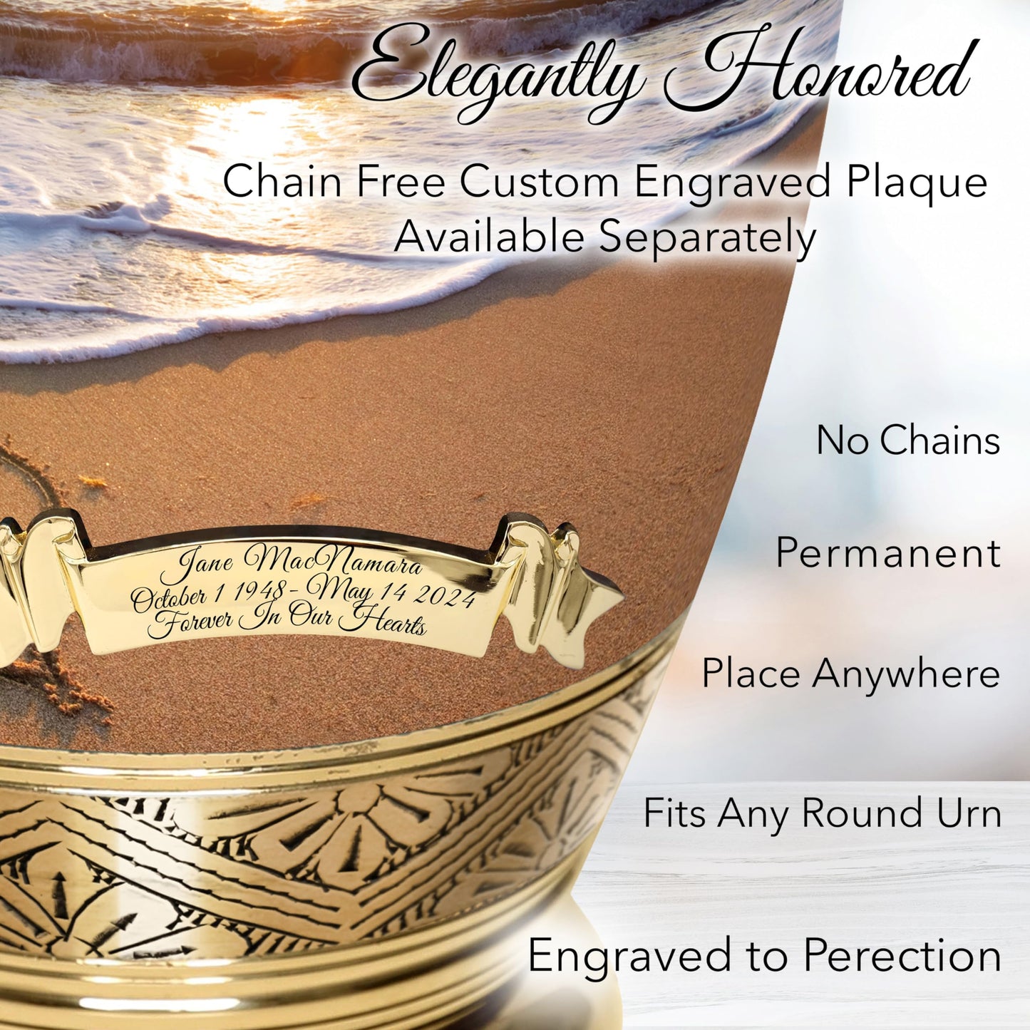 Endless Summer Cremation Urn for Ashes Adult Male - Personalized Urn for Ashes for Women Decorative Urns - Beautiful Handcrafted Sunset Urns for Human