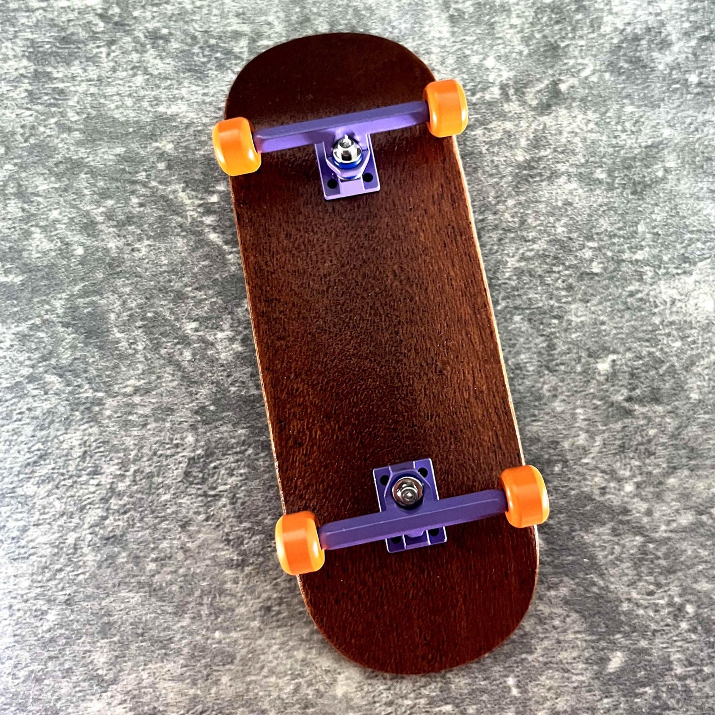Noahwood Rose Wood Fingerboard Complete (9.0 Short Nose Short Tail Handmade Deck) + (34mm Lavender Six Truck + Orange Soul Wheel)