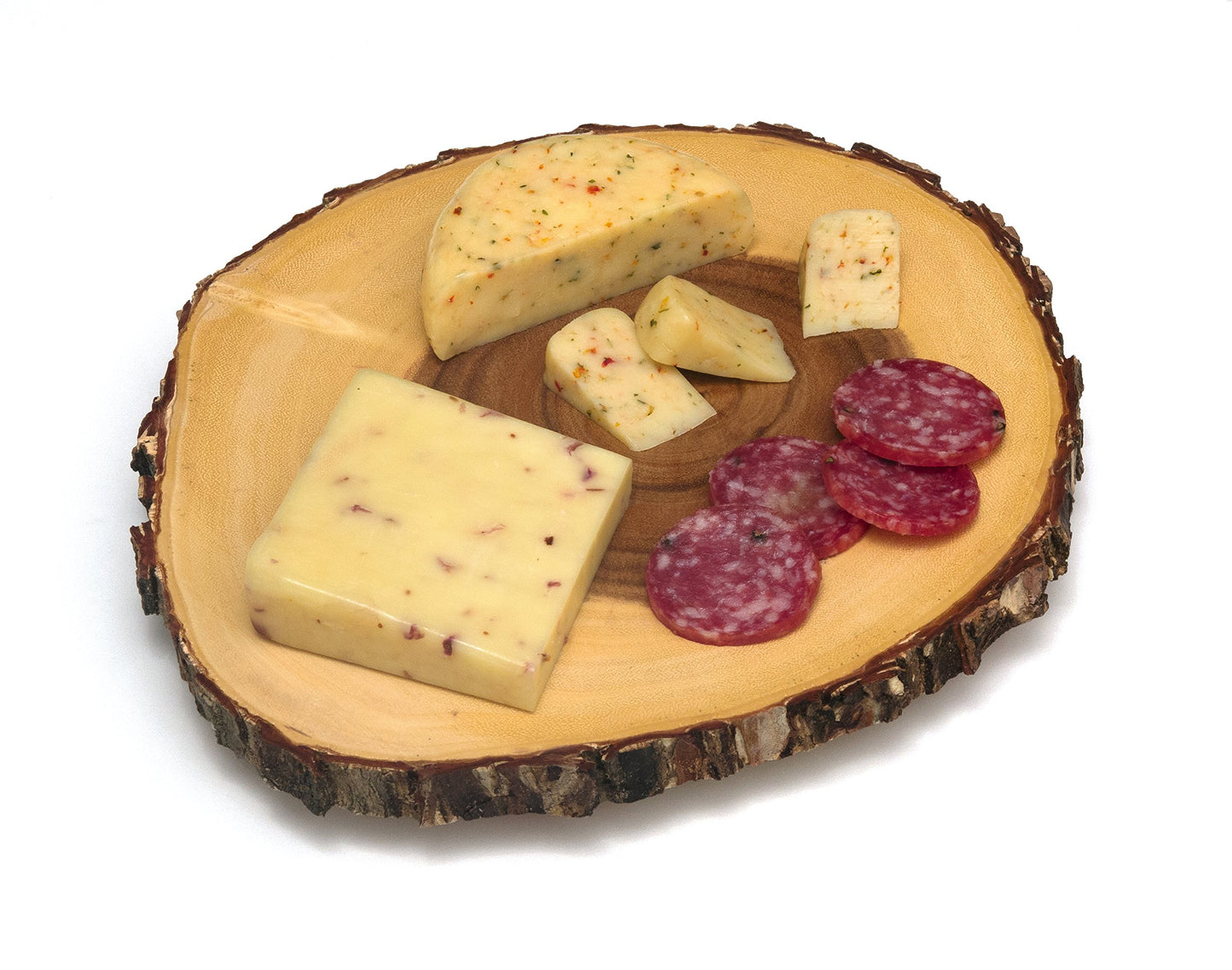 Lipper International 1010 Acacia Tree Bark Footed Server for Cheese, Crackers, and Hors D'oeuvres, Small