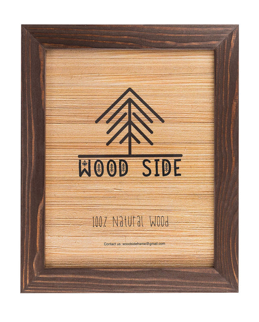 Rustic Wooden Poster Picture Frame 12x18 - Natural Solid Eco Distressed Wood for Wall Mounting Photo Frame - Brown Wenge