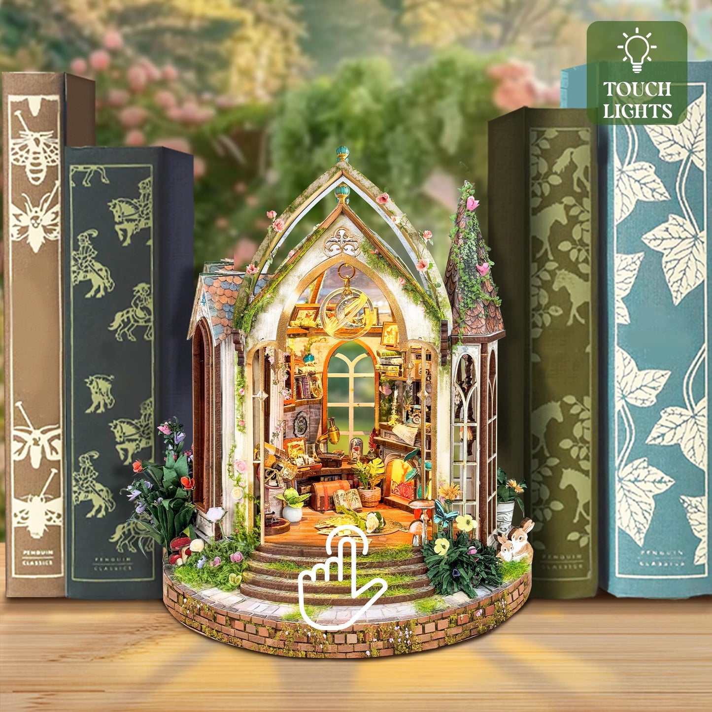 JOINCON DIY Miniature House Kit,Tiny House Castle Shape Flower Room DIY Dollhouse Miniature Kit for Adults Teen 3D Wooden Craft Mini Model Kit, Gifts Home Decor- Dreamland Floral Studio (SQ-66)