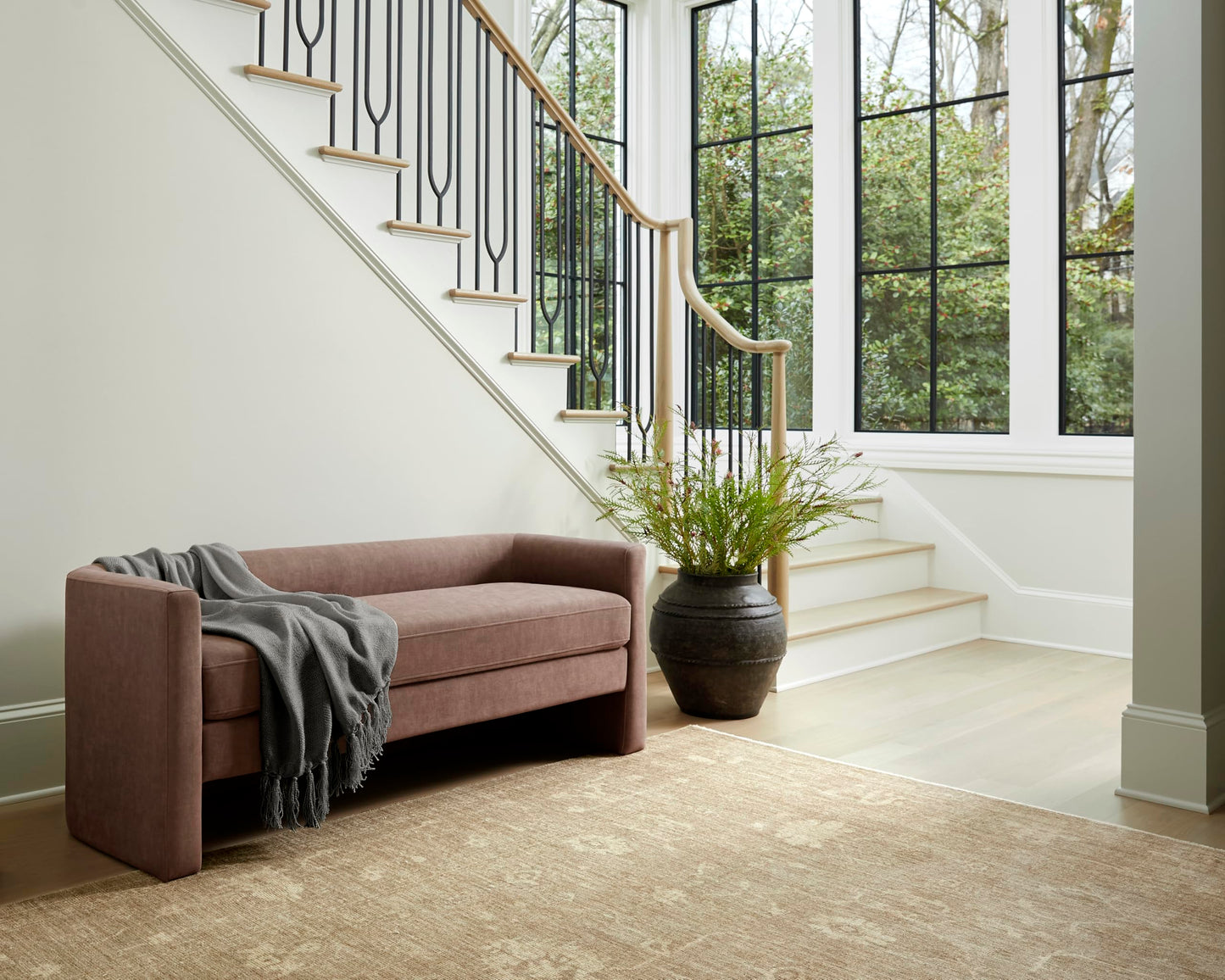 Livabliss Maryann Modern Bench, 24" H x 60" W x 23" D, Clear