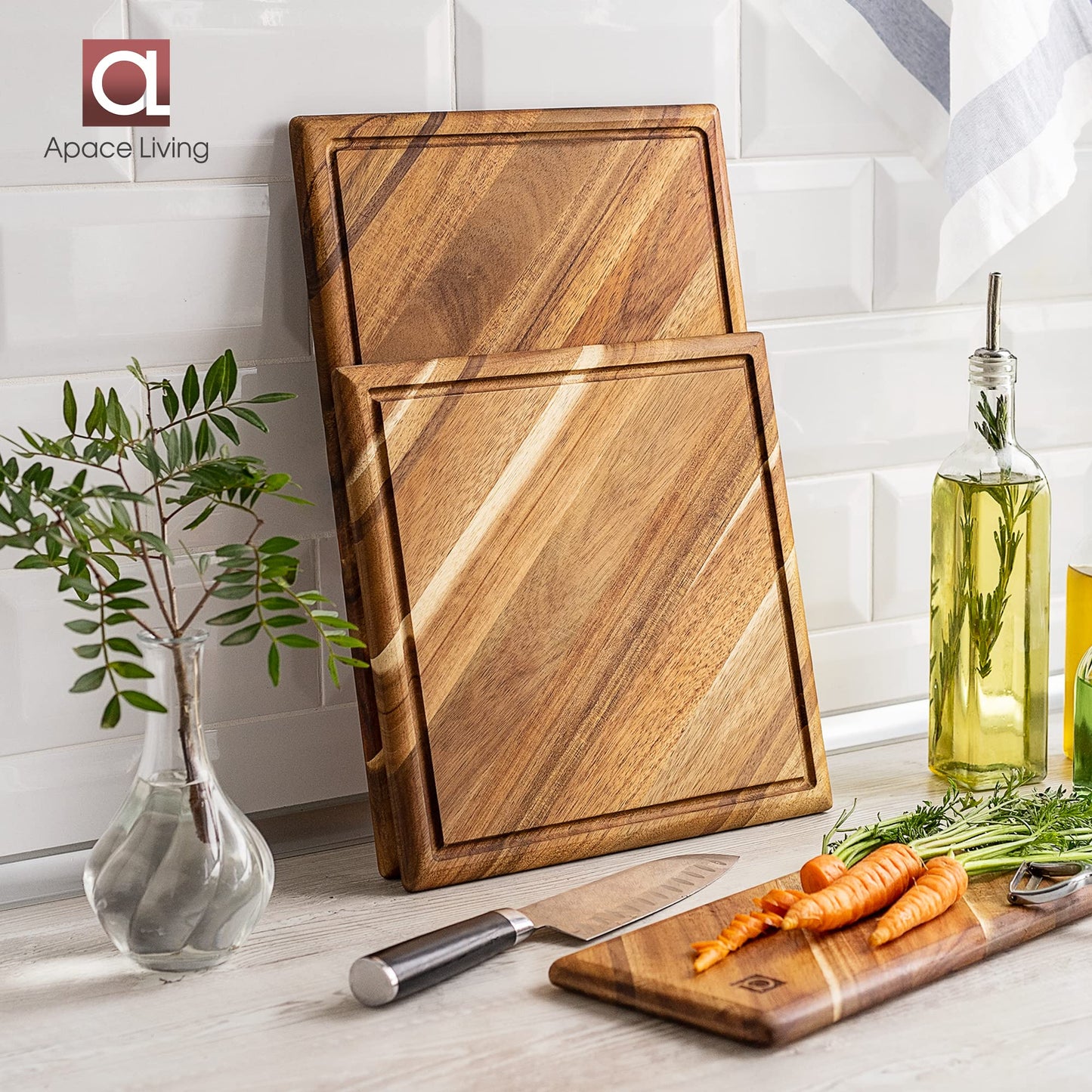 Apace Living Acacia - Arise Bread Box + Chorus Cutting Board Set