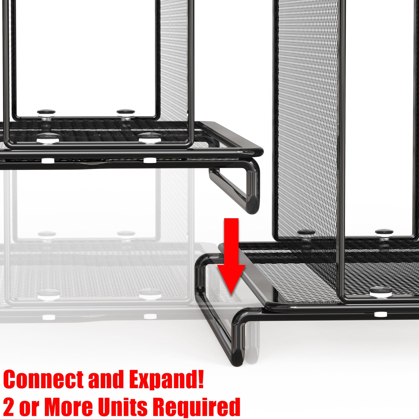 Simple Houseware 5 Section Upright File Sorter Organizer, Black - 2 Pack