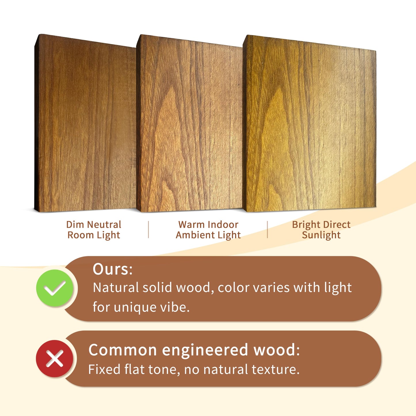 ROGMARS 36 Inches Long Walnut Floating Shelves,Rustic Solid Wood Farmhouse Wall Shelves with Invisible Brackets for Bathroom, Living Room, Bedroom, Kitchen Set of 2